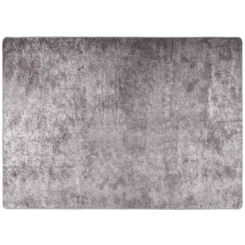 Tappeto Lavabile Grigio 150x230 cm Antiscivolo Vidaxl 55503