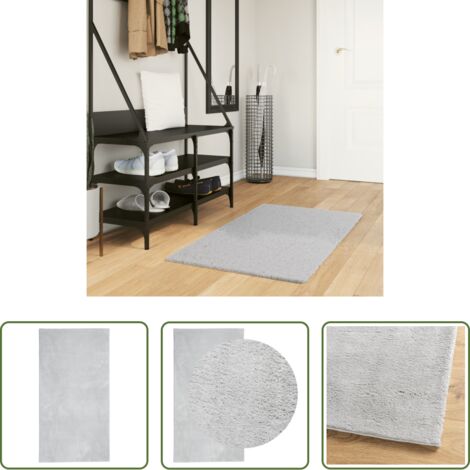 vidaXL Tappeto lavabile -  Tappeto a Pelo Corto HUARTE Morbido e Lavabile Grigio 60x110 cm