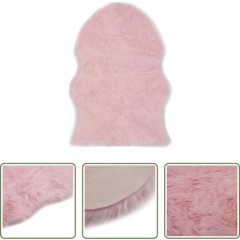 vidaXL Tappeto morbido -  Tappeto in Similpelle di Pecora 60x90 cm Rosa