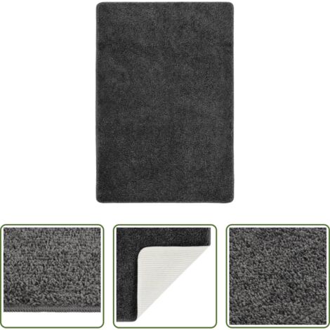 vidaXL Tappeto morbido -  Tappeto Shaggy Grigio Scuro 160x230 cm Antiscivolo