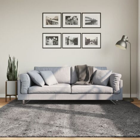 vidaXL Tappeto Pelo Corto HUARTE Morbido Lavabile Antracite 200x200 cm