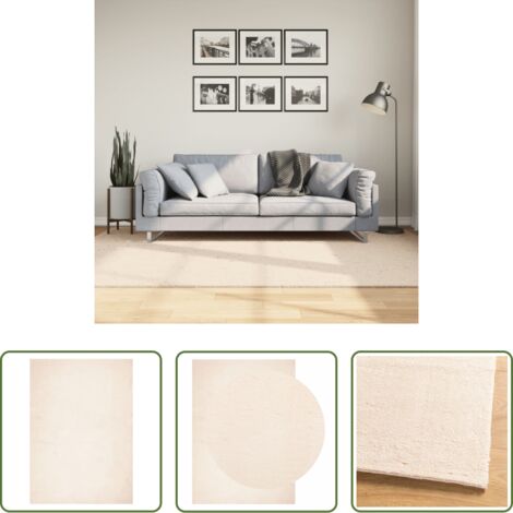 vidaXL Tappeto per casa -  Tappeto a Pelo Corto HUARTE Morbido e Lavabile Beige 160x230 cm