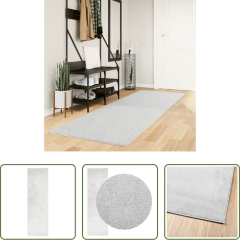 vidaXL Tappeto per casa -  Tappeto OVIEDO a Pelo Corto Grigio 80x250 cm