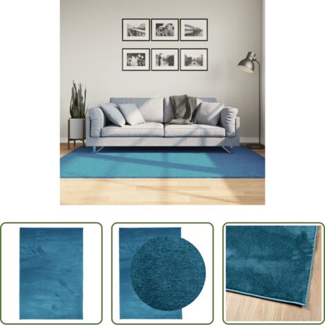 vidaXL Tappeto per casa -  Tappeto OVIEDO a Pelo Corto Turchese 140x200 cm