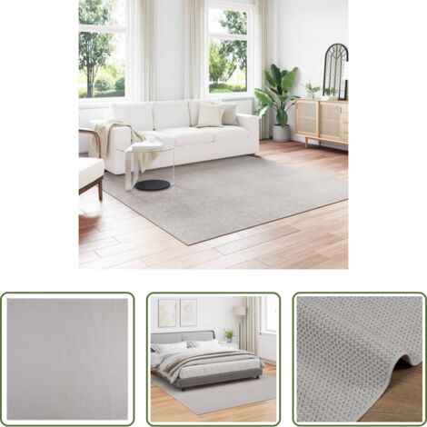 vidaXL Tappeto per corridoio -  Tappeti per area Quadrato LUGO Crema 240 x 240 cm Poliestere