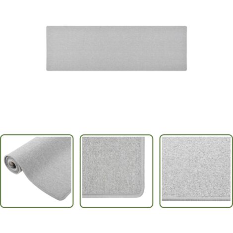 vidaXL Tappeto per corridoio -  Tappeto Corsia Grigio Chiaro 80x250 cm
