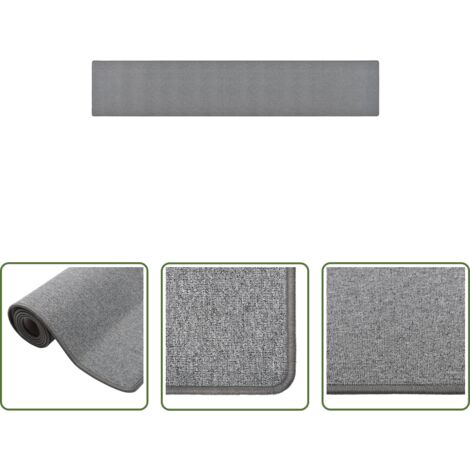 vidaXL Tappeto per corridoio -  Tappeto Corsia Grigio Scuro 50x300 cm