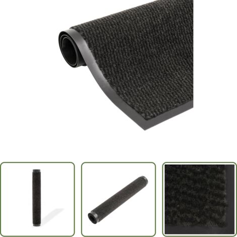 vidaXL Tappeto per pavimenti -  Tappeto Antipolvere Trapuntato Rettangolare 80x120cm Nero