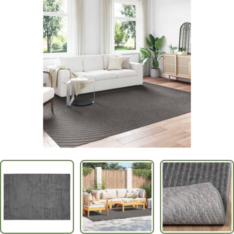 vidaXL Tappeto per soggiorno - Tappeti per area PALMERAS Antracite 280 x 200 cm Poliestere