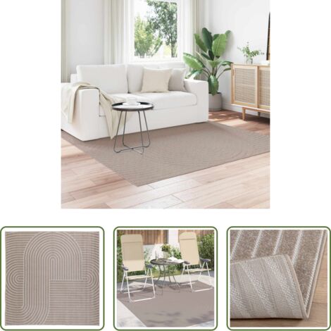 vidaXL Tappeto per soggiorno -  Tappeti per area Quadrato PALMERAS Beige 120 x 120 cm
