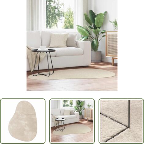 vidaXL Tappeto pieghevole -  Tappeti per area HUARTE Beige 120 x 170 cm Poliestere