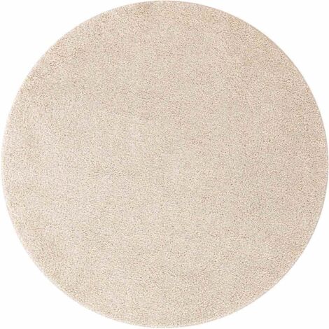 vidaXL Tappeto Shaggy Antiscivolo Crema 160 x 160 cm PP