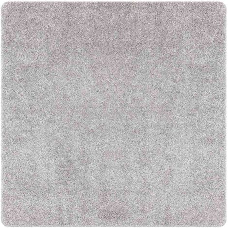 vidaXL Tappeto Shaggy Antiscivolo Grigio 160 x 160 cm PP