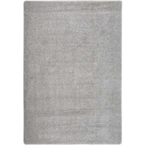 vidaXL Tappeto Shaggy Grigio Chiaro 120x170 cm Antiscivolo