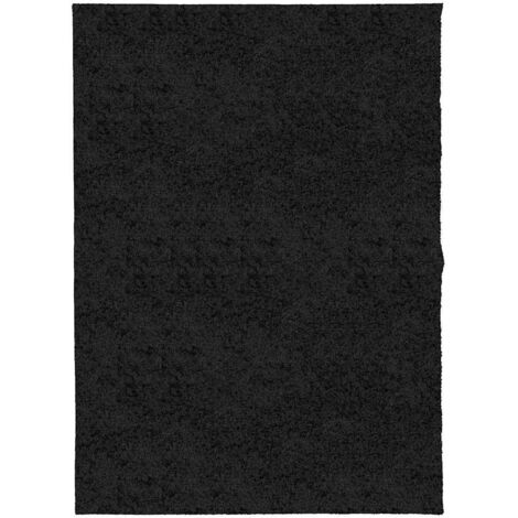vidaXL Tappeto Shaggy PAMPLONA a Pelo Lungo Moderno Nero 140x200 cm