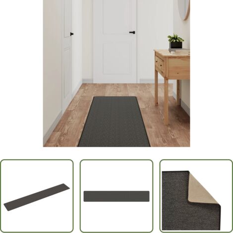 vidaXL Tappeto sisal -  Tappeto Corsia Aspetto Sisal Antracite 50x300 cm