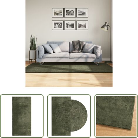 vidaXL Tappeto verde foresta -  Tappeto Pelo Corto HUARTE Morbido Lavabile Verde Bosco