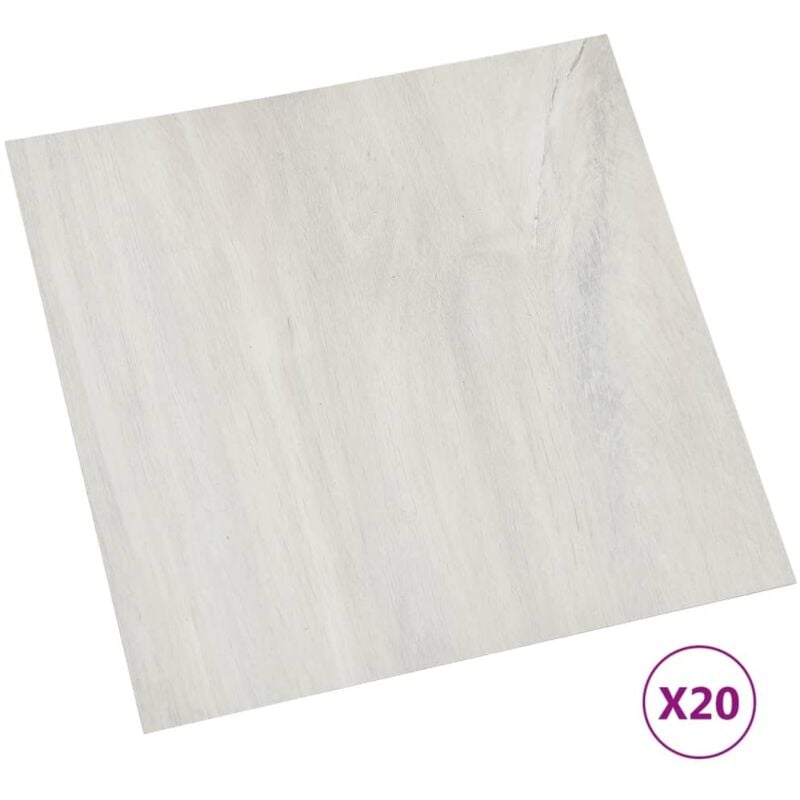 

vidaXL Tarimas autoadhesivas 20 unidades PVC 1,86 m² crema - Crema