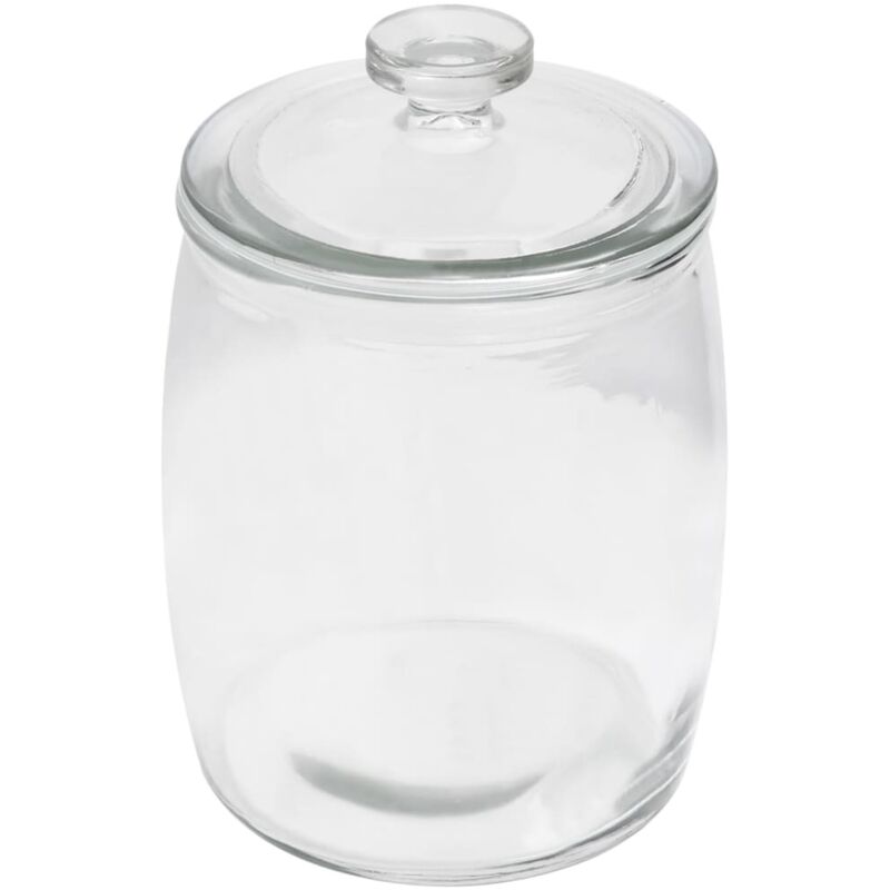 

vidaXL Tarros de almacenaje con tapa 2 unidades 3850 ml - Transparente