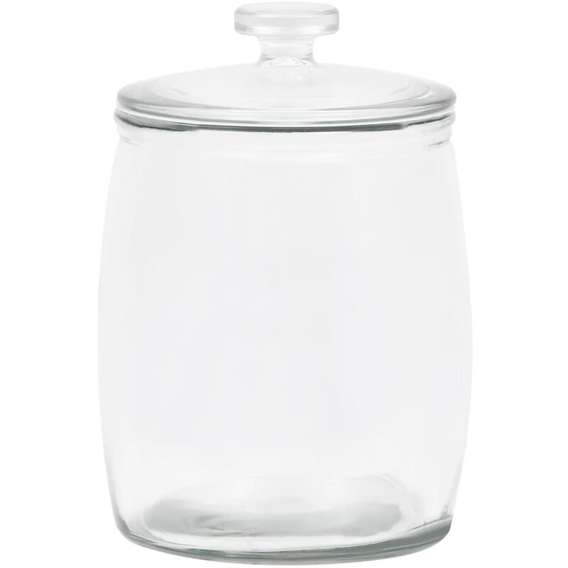 

vidaXL Tarros de almacenaje con tapa 2 unidades 8000 ml - Transparente