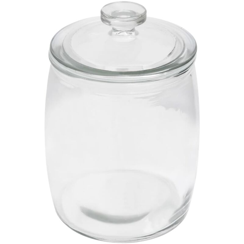

vidaXL Tarros de almacenaje con tapa 4 unidades 3850 ml - Transparente