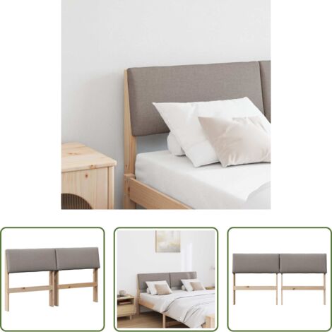 vidaXL Taupé -  Cabecero tapizado Taupé 160 cm Madera de pino macizo