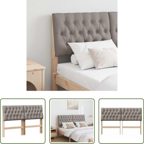 vidaXL Taupé -  Cabecero tapizado Taupé 160 cm Madera de pino macizo