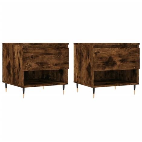vidaXL Tavolini Salotto 2pz Rovere Fumo 50x46x50 cm Legno Multistrato