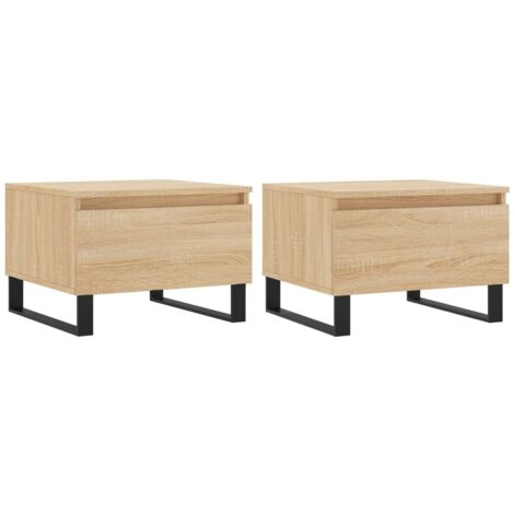 vidaXL Tavolini Salotto 2pz Rovere Sonoma 50x46x35cm Legno Multistrato