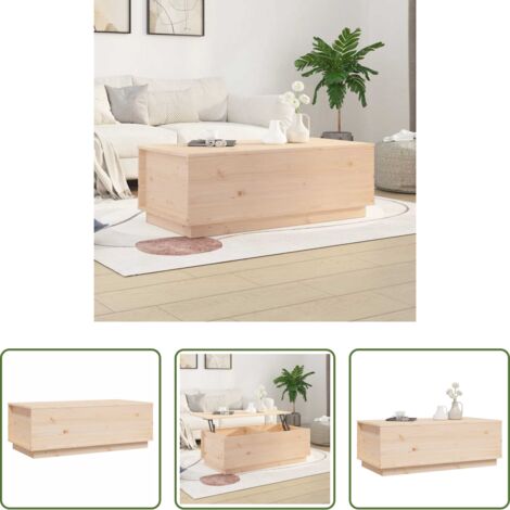 vidaXL Tavolino con piano sollevabile -  Tavolino da Salotto 100x50x35 cm in Legno Massello di Pino