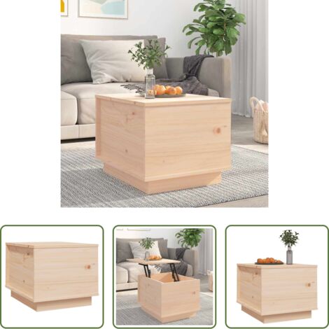 vidaXL Tavolino con piano sollevabile -  Tavolino da Salotto 40x50x35 cm in Legno Massello di Pino