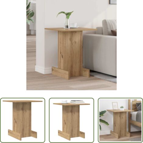 vidaXL Tavolino con ripiani -  Tavolino Rovere artigianale 44,5 x 45 x 55 cm Legno multistrato