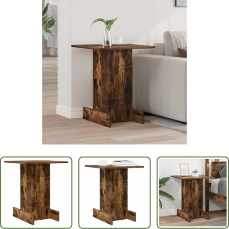 vidaXL Tavolino con ripiani -  Tavolino Rovere fumé 44,5 x 45 x 55 cm Legno multistrato