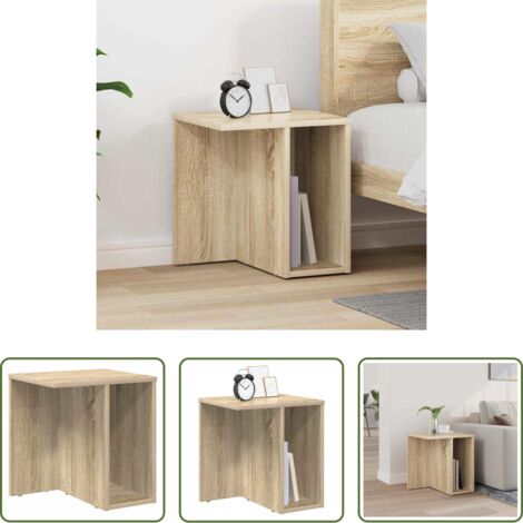 vidaXL Tavolino con ripostiglio -  Tavolino Rovere Sonoma 37 x 32 x 40 cm Legno multistrato