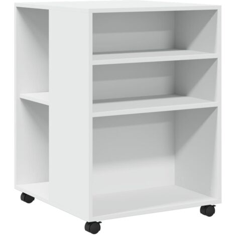 vidaXL Tavolino con Ruote Bianco 55x60x78 cm in Truciolato