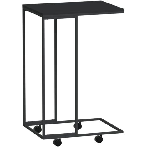vidaXL Tavolino con Ruote Nero 40x30x63,5cm in Legno Ingegnerizzato