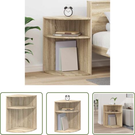 vidaXL Tavolino con scomparti -  Tavolino Rovere Sonoma 39,7 x 39,7 x 60 cm Legno multistrato