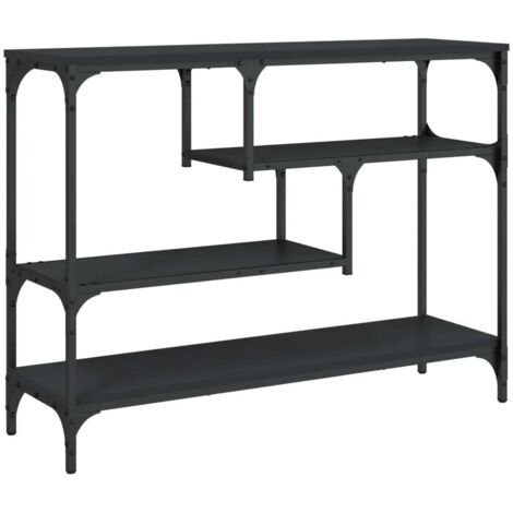 vidaXL Tavolino Consolle Nero 100x30x75 cm in Legno Multistrato