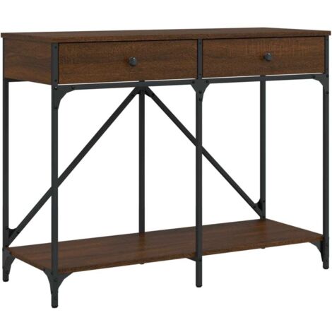 vidaXL Tavolino Consolle Rovere Marrone 100x39x78,5 cm Multistrato