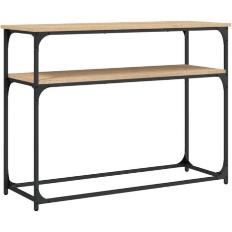 vidaXL Tavolino Consolle Rovere Sonoma 100x35,5x75cm Legno Multistrato