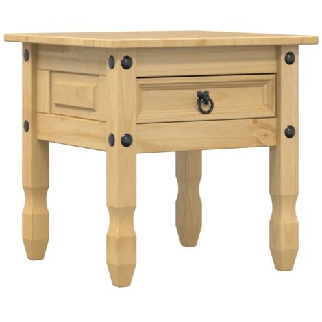 vidaXL Tavolino Corona 50x50x50 cm in Legno Massello di Pino