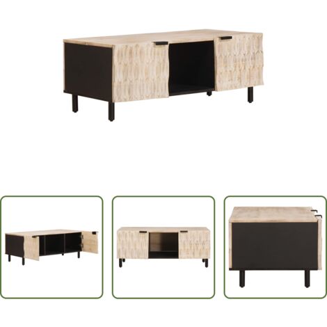 vidaXL Tavolino da caffè -  Tavolino da salotto Bianco 100 x 54 x 40 cm