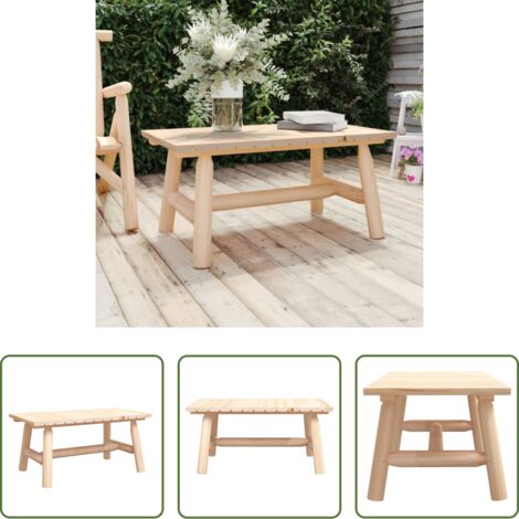 vidaXL Tavolino da esterno -  Tavolino da Salotto 90x50x41 cm Legno Massello di Abete Rosso