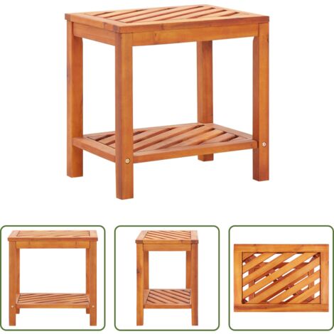 vidaXL Tavolino da piscina -  Tavolinetto in Legno Massello di Acacia 45x33x45 cm