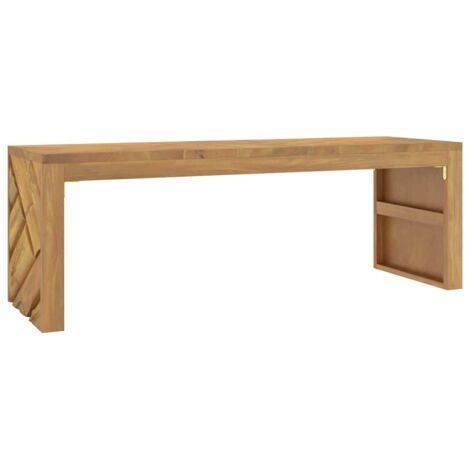 vidaXL Tavolino da Salotto 110x35x38 cm in Legno Massello di Teak