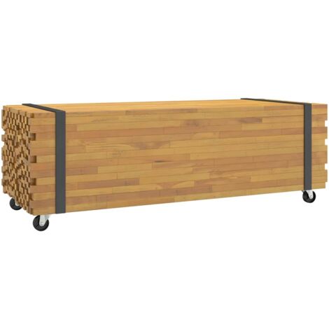 vidaXL Tavolino da Salotto 110x45x35 cm in Legno Massello di Teak