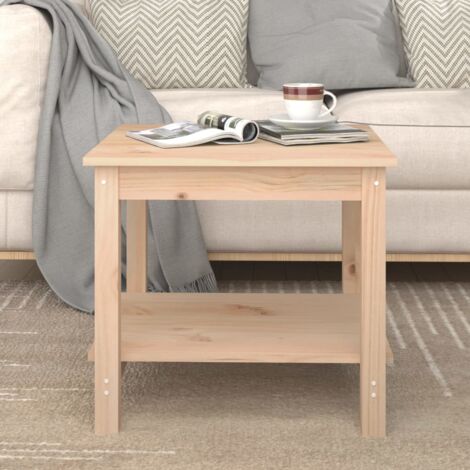 Tavolino In Legno Massello Di Pino VidaXL 50x50x49 Cm - Con - 12