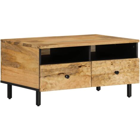 vidaXL Tavolino da Salotto 80x54x40 cm in Legno Massello di Mango