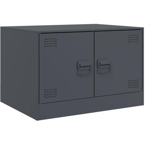 vidaXL Tavolino da Salotto Antracite 67x50x44 cm in Acciaio