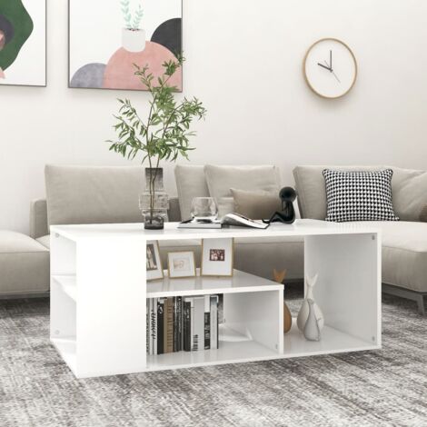 vidaXL Tavolino da Salotto Bianco 100x50x40 cm in Legno